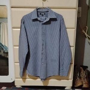 Apt. 9 Blue and White Pinstripe Dress Shirt CLEARANCE SALE